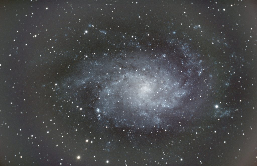 M33 stack with old Antares reducer showing huge gradients